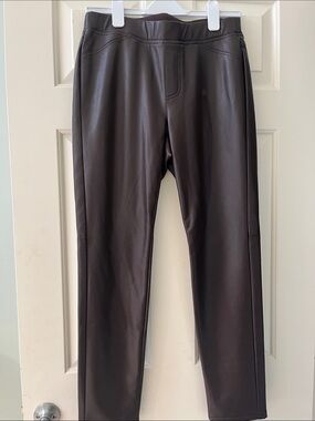 J. Jill NWOT Faux Leather Pants - Dark Chocolate Brown